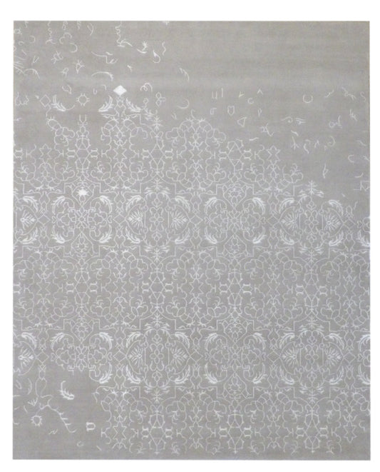 Transitional Broken Design 8'0"x10'0" Hand-knotted Rug -W1036