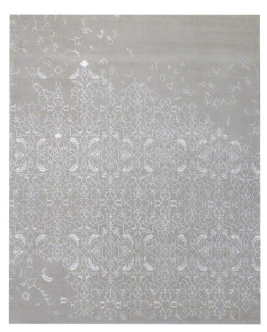 Transitional Broken Design 8'0"x10'0" Hand-knotted Rug -W1036