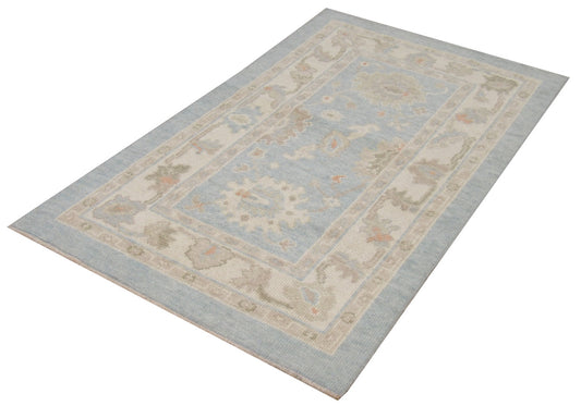 Vintage Oushak 3' x 5' Hand-knotted Rug - w104