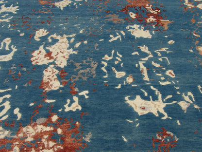Modern Abstract Broken Design 8'0"x10'0" Hand-knotted Rug -w1049