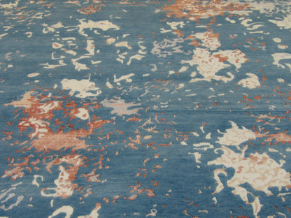 Modern Abstract Broken Design 8'0"x10'0" Hand-knotted Rug -w1049