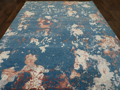 Modern Abstract Broken Design 8'0"x10'0" Hand-knotted Rug -w1049