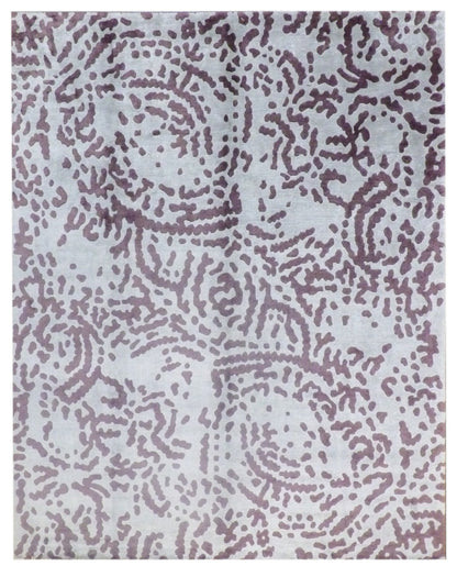 Transitional 8'0"x10'0" Hand-knotted Rug -w1057
