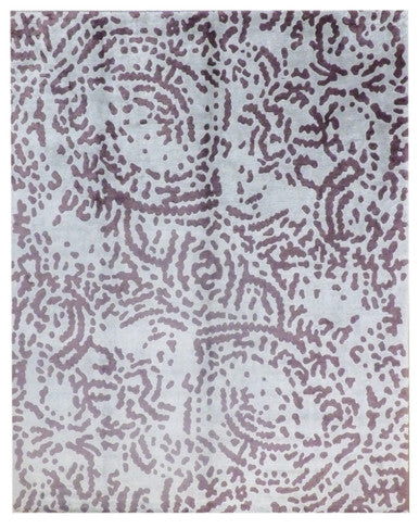 Transitional 8'0"x10'0" Hand-knotted Rug -w1057