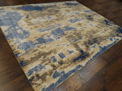Modern Abstract Broken Design 8'0"x10'0" Hand-knotted Rug -w1058