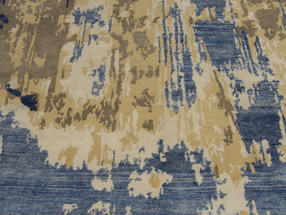 Modern Abstract Broken Design 8'0"x10'0" Hand-knotted Rug -w1058
