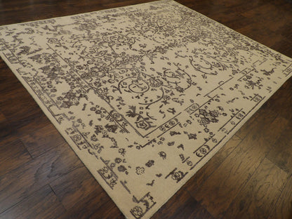 Transitional Broken Design 8'0"x10'0" Hand-knotted Rug -w1067