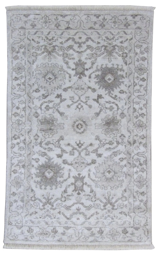 Silky Ziegler Oushak 3'0"x5'0" Hand-knotted Rug -w107