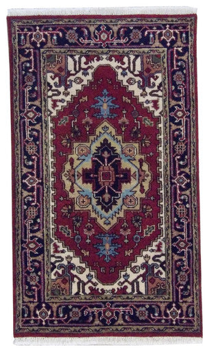 Persian Heriz 3'0"x5'0" Hand-knotted Rug -w109
