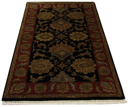 Kashan Jaipur 3'0"x5'0" Hand-knotted Rug -w110