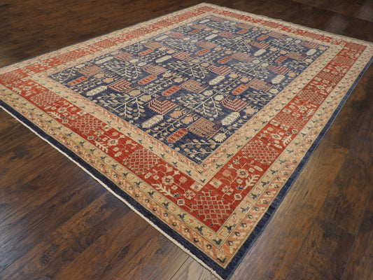 Fine Chobie Ziegler Natural-dye 9'0"x12'0" Hand-knotted Rug -W11379