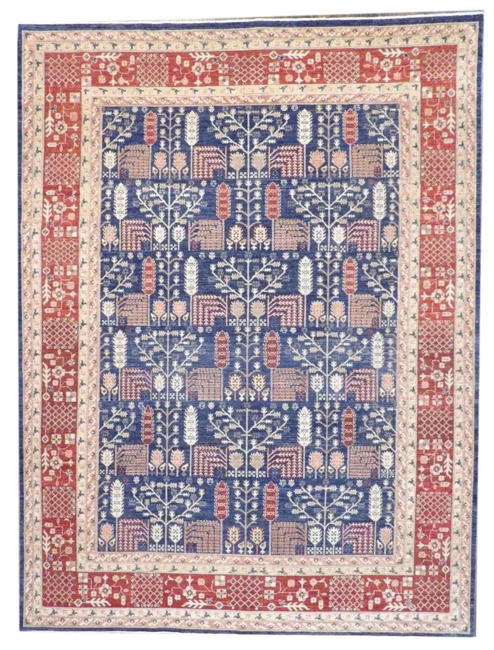 Fine Chobie Ziegler Natural-dye 9'0"x12'0" Hand-knotted Rug -W11379