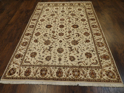 Fine Persian Silky Kashan 5'0"x8'0" Hand-knotted Rug -W11020