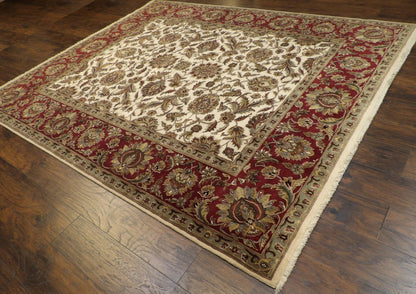 Fine Jaipur Kashan 8'0"x10'0" Hand-knotted Rug -w11026