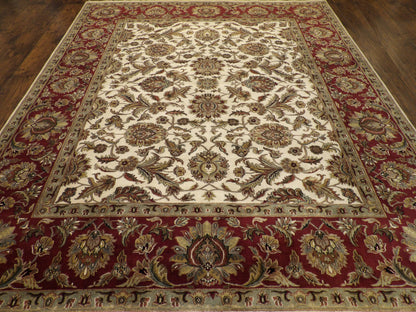 Fine Jaipur Kashan 8'0"x10'0" Hand-knotted Rug -w11026