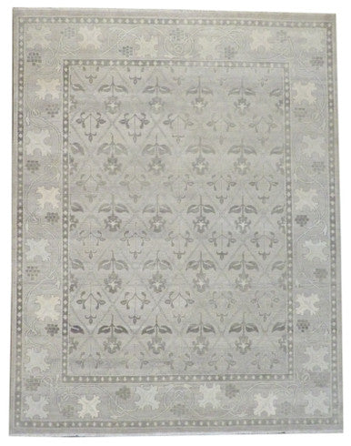 Turk Anatolian Oushak Silver Wash 8'0"x10'0" Hand-knotted Rug -w11029