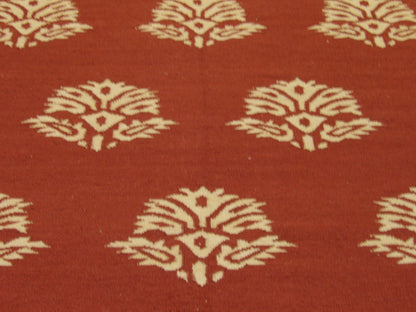 Coastal Flat-Weave Indoor/Outdoor Beach 5'0"x8'0" Hand-knotted Rug -W1103