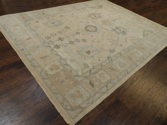 Turk Anatolian Oushak Silver Wash 8'0"x10'0" Hand-knotted Rug -w11030