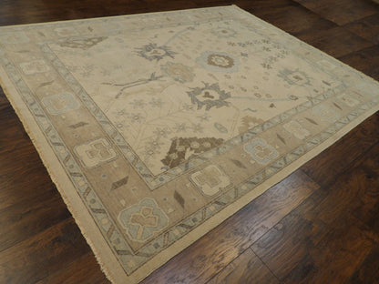 Turk Anatolian Oushak Silver Wash 8'0"x10'0" Hand-knotted Rug -w11030