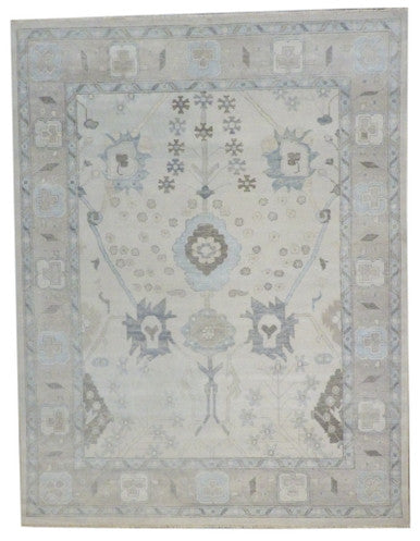 Turk Anatolian Oushak Silver Wash 8'0"x10'0" Hand-knotted Rug -w11030