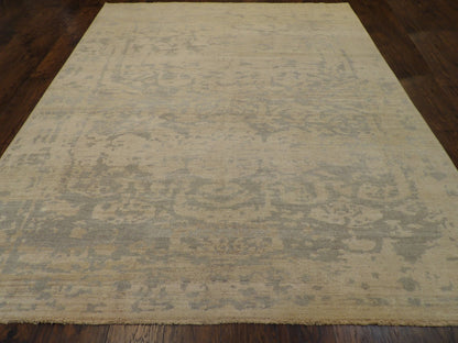 Oushak Chobie Natural-dye 8'0"x10'0" Hand-knotted Rug -w11031