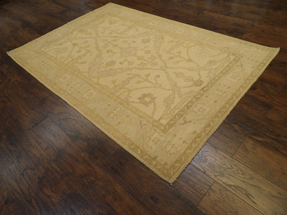 Anatolian Oushak Natural-dye 5'0"x8'0" Hand-knotted Rug -W11032