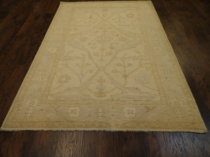 Anatolian Oushak Natural-dye 5'0"x8'0" Hand-knotted Rug -W11032
