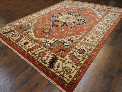 Fine Sherapi Natural-dye 9'0"x12'0" Hand-knotted Rug -w11392
