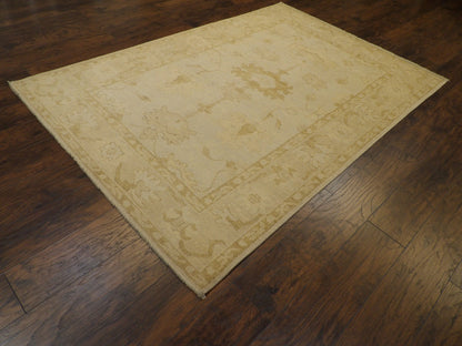 Turk Oushak Natural-dye 5'0"x8'0" Hand-knotted Rug -W11033