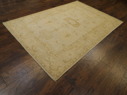 Turk Oushak Natural-dye 5'0"x8'0" Hand-knotted Rug -W11033