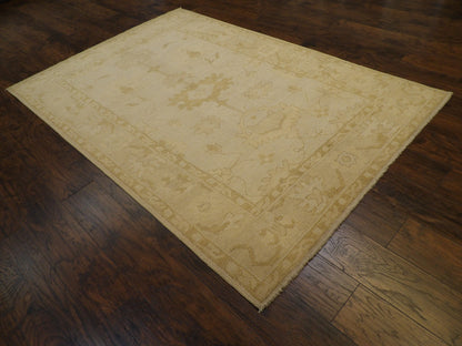 Turk Oushak Natural-dye 5'0"x8'0" Hand-knotted Rug -W11033