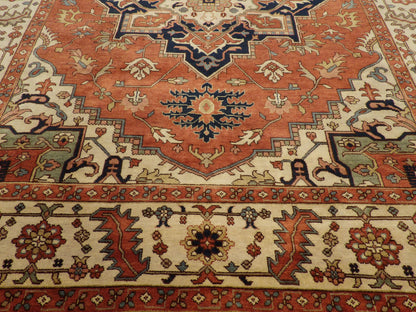 Fine Sherapi Natural-dye 9'0"x12'0" Hand-knotted Rug -w11392