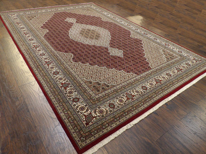 Fine Persian Mahi Tabriz 8'3" x 11'10" Hand-knotted Rug - w11038