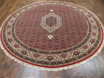 Fine Persian Mir Bidjar 8'0"x8'0" Hand-knotted Rug -w11041