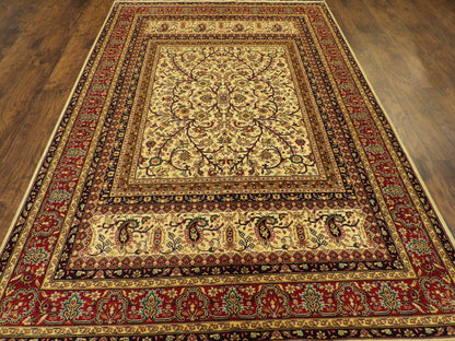Fine Persian Haji Jalili 6'0"x9'0" Hand-knotted Rug -W11045