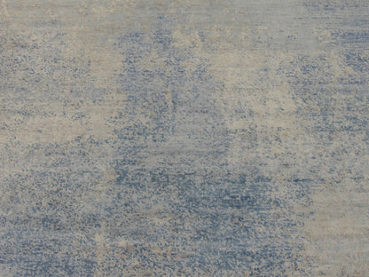 Transitional Oxidized Silky Broken Abstract Design 5'0"x8'0" Hand-knotted Rug -W11050