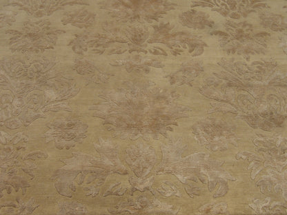 Modern Carved Floral Design 5'0"x8'0" Hand-knotted Rug -W11066