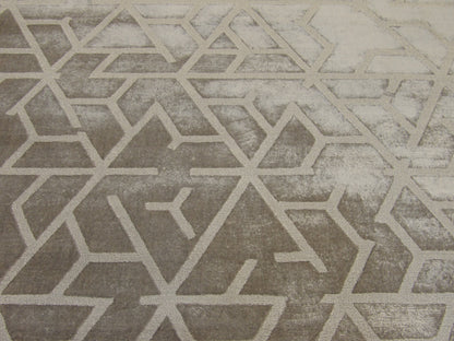 Transitional Silky Broken Design Hand-Loom 5'0"x8'0" Hand-loom Rug -W11076