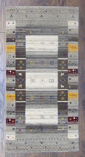 Persian Gabbeh 2'0"x4'0" Hand-knotted Rug -w11082