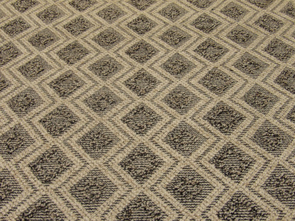 Natural Breaded Geometrical Design 5'0"x8'0" Hand-knotted Rug -W11132