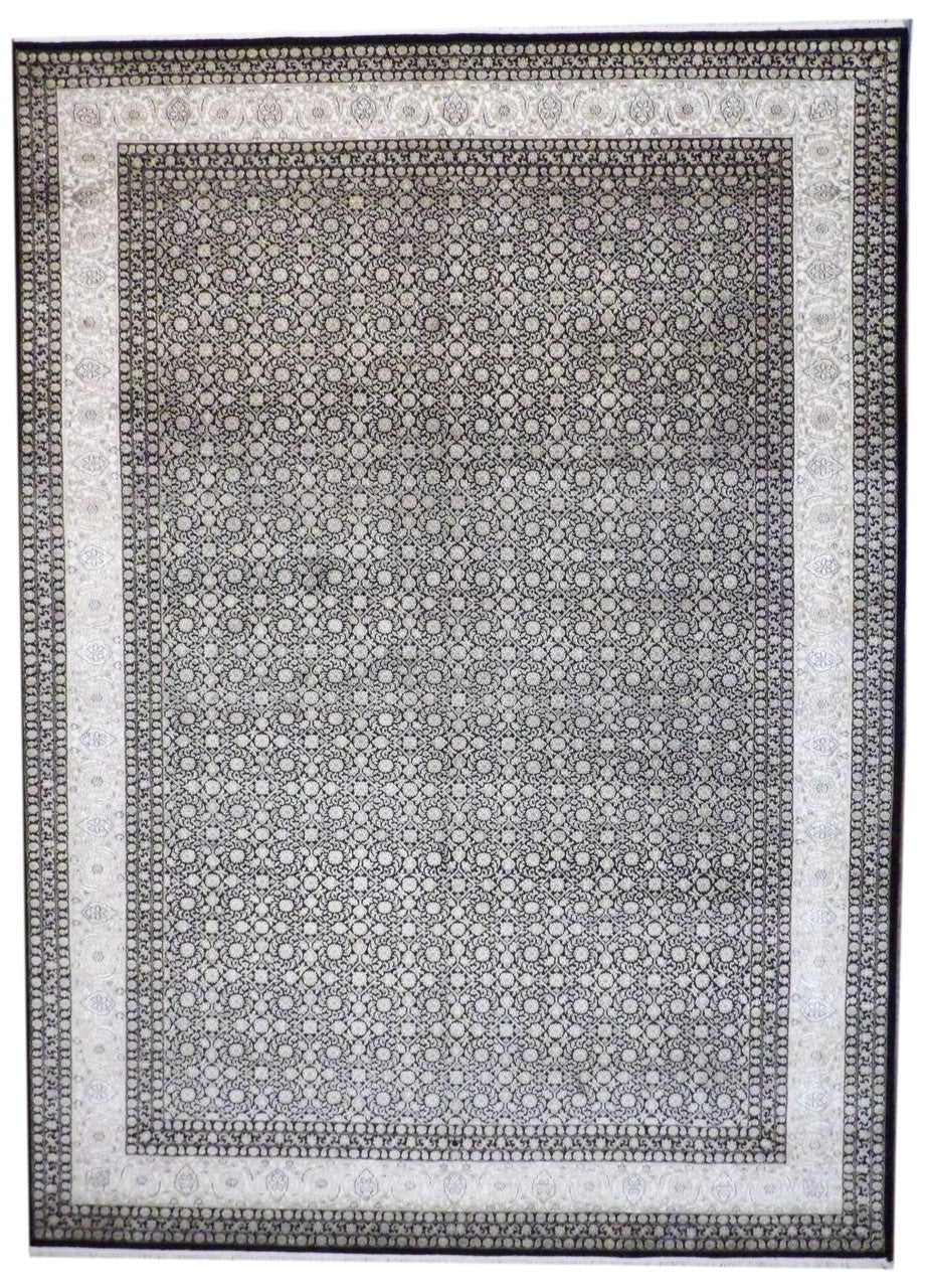 Fine Persian Mir 9'0x12'0" Hand-knotted Rug -w11137