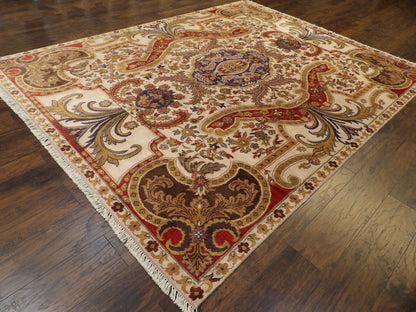 Fine Silky Abusson 8'0"x10'0 Hand-knotted Rug -w11149
