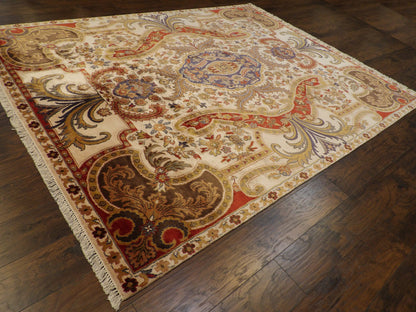 Fine Silky Abusson 8'0"x10'0 Hand-knotted Rug -w11149