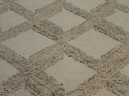 Modern Looped High Low 6'0"x9'0" Hand-knotted Rug -w11156