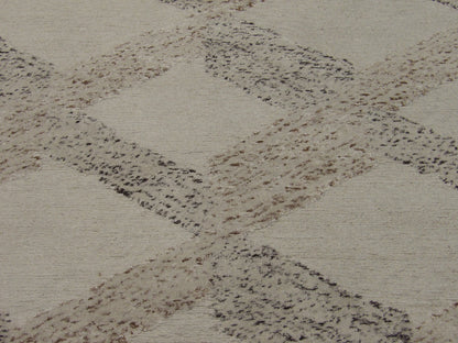 Modern Looped High Low 6'0"x9'0" Hand-knotted Rug -w11156