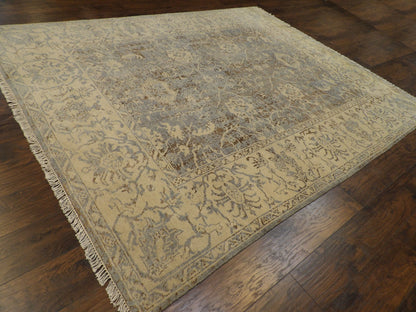 Turk Oushak Natural-dye 8'0"x10'0" Hand-knotted Rug -w11166