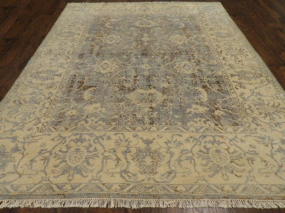 Turk Oushak Natural-dye 8'0"x10'0" Hand-knotted Rug -w11166