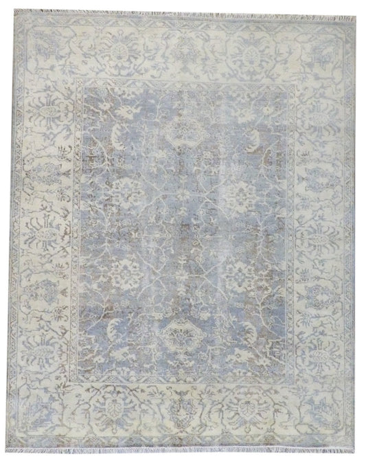 Turk Oushak Natural-dye 8'0"x10'0" Hand-knotted Rug -w11166