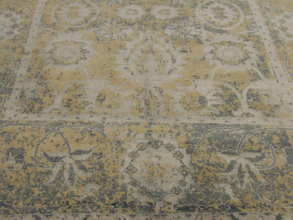 Turk Anatolian Oushak Oxidized Silver Wash 8'0"x10'0" Hand-knotted Rug -w11167