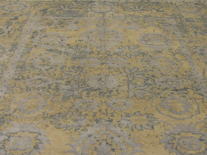Turk Anatolian Oushak Oxidized Silver Wash 8'0"x10'0" Hand-knotted Rug -w11167